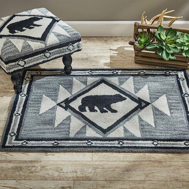 Tribal Hooked Rug 2' x 3' Black, Gray Park Designs - The Fox Decor
